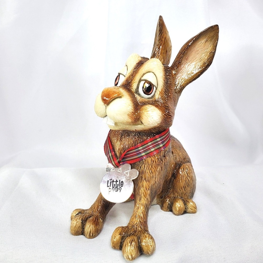 Little Paws Oswald The Rabbit Figurine 5.25 Inches Whimsical Resin Sculpture